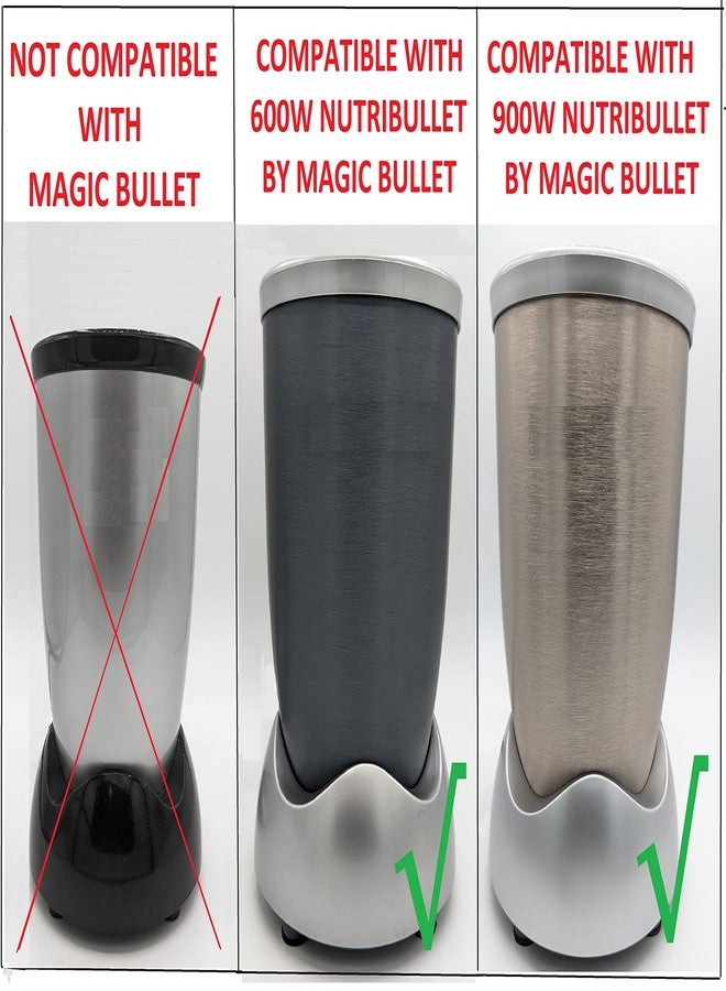 Blendin Replacement 32 Ounce Cup with Handled Lip Ring, Compatible with Nutribullet 600W, 900W, NB-101B, NB-101S, NB-201, NBR-0601, NBR-1201, NB9-1301, 900 Pro Series Blenders, 2 Pack Extra Large - Image 2