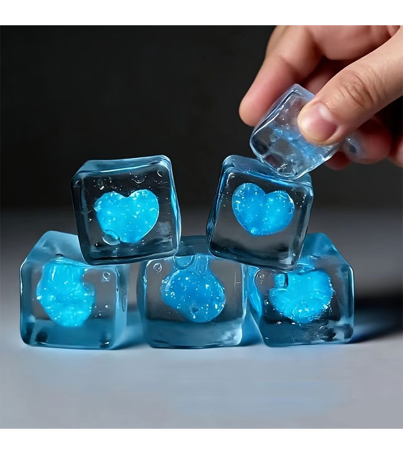 Glow In The Dark Heart Shaped Squeeze Toy 2Pcs Stress Relief Ball For Kids Autism Anxiety Gift Assorted Varieties - Image 5