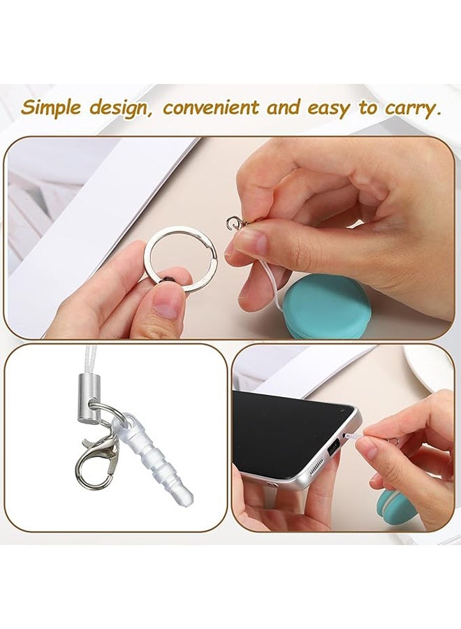 مجموعة منظف شاشة ماكارون مكونة من 4 قطع: مناديل تنظيف الهاتف ماكارون، منظف شاشة الهاتف المحمول - فرشاة ناعمة ومنديل للهاتف والأجهزة اللوحية والنظارات، تصميم حبل لطيف لسهولة الحمل - Image 5