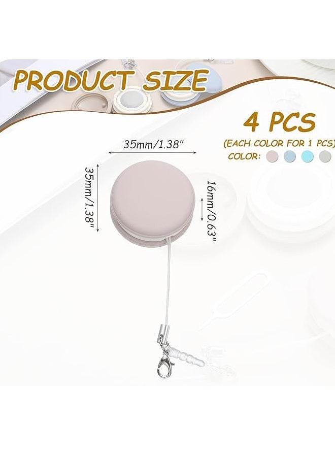 مجموعة منظف شاشة ماكارون مكونة من 4 قطع: مناديل تنظيف الهاتف ماكارون، منظف شاشة الهاتف المحمول - فرشاة ناعمة ومنديل للهاتف والأجهزة اللوحية والنظارات، تصميم حبل لطيف لسهولة الحمل - Image 2