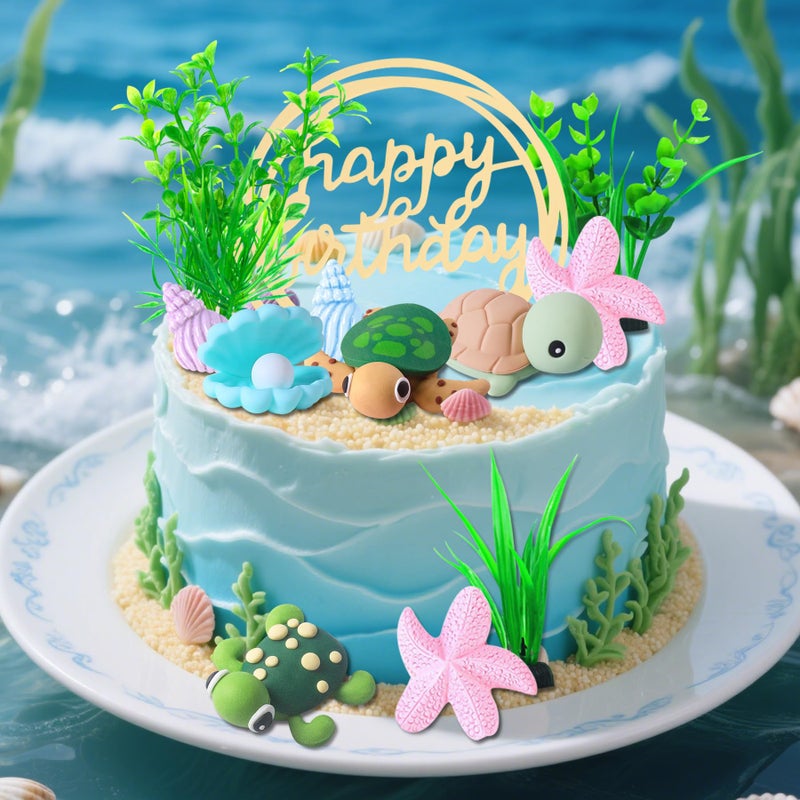 LAST HOE DOWN Turtle Cake Topper Turtle Birthday Decorations Sea Turtle Party Decorations - Image 5