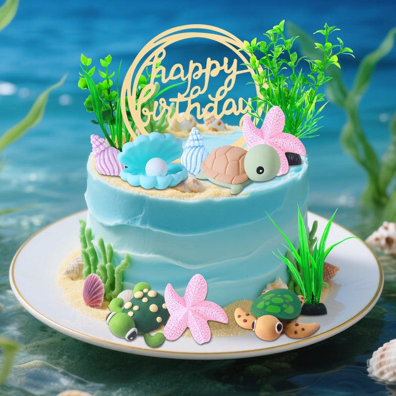 LAST HOE DOWN Turtle Cake Topper Turtle Birthday Decorations Sea Turtle Party Decorations - Image 3