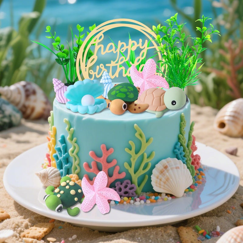 LAST HOE DOWN Turtle Cake Topper Turtle Birthday Decorations Sea Turtle Party Decorations - Image 2