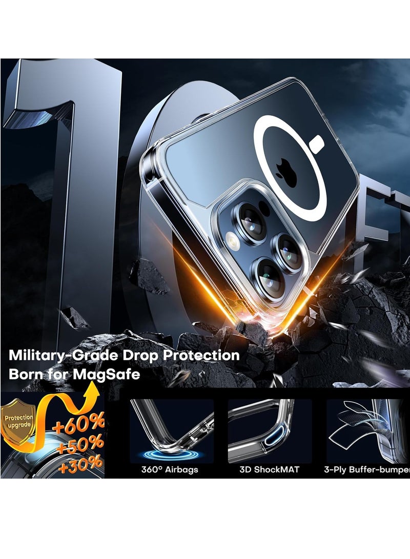 ELTRAZONE 5 in 1 Magnetic for iPhone 15 Pro Max Case, and 2X Screen Protectors+2X Camera Lens Protectors, [Not-Yellowing] [12 FT Grade Protection] Mag-Safe Case for iPhone 15 Pro Max 6.7 inch - Image 3