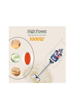 Haley HALEY Hand Blender, 1000W Stainless Steel Hand Blender - 2 Speed Powerful Motor,Stainless Steel Blade,2-Year Warranty,HY-1105 (White)  - Image 5