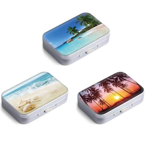 Gerkia Dental Floss Portable Case, Easy to Store Floss Picks of Various Sizes, Portable Dental Floss Dispenser is Perfect for Travelling, Hotels, Dinners, Appointments.Landscape 3 Piece - Image 1