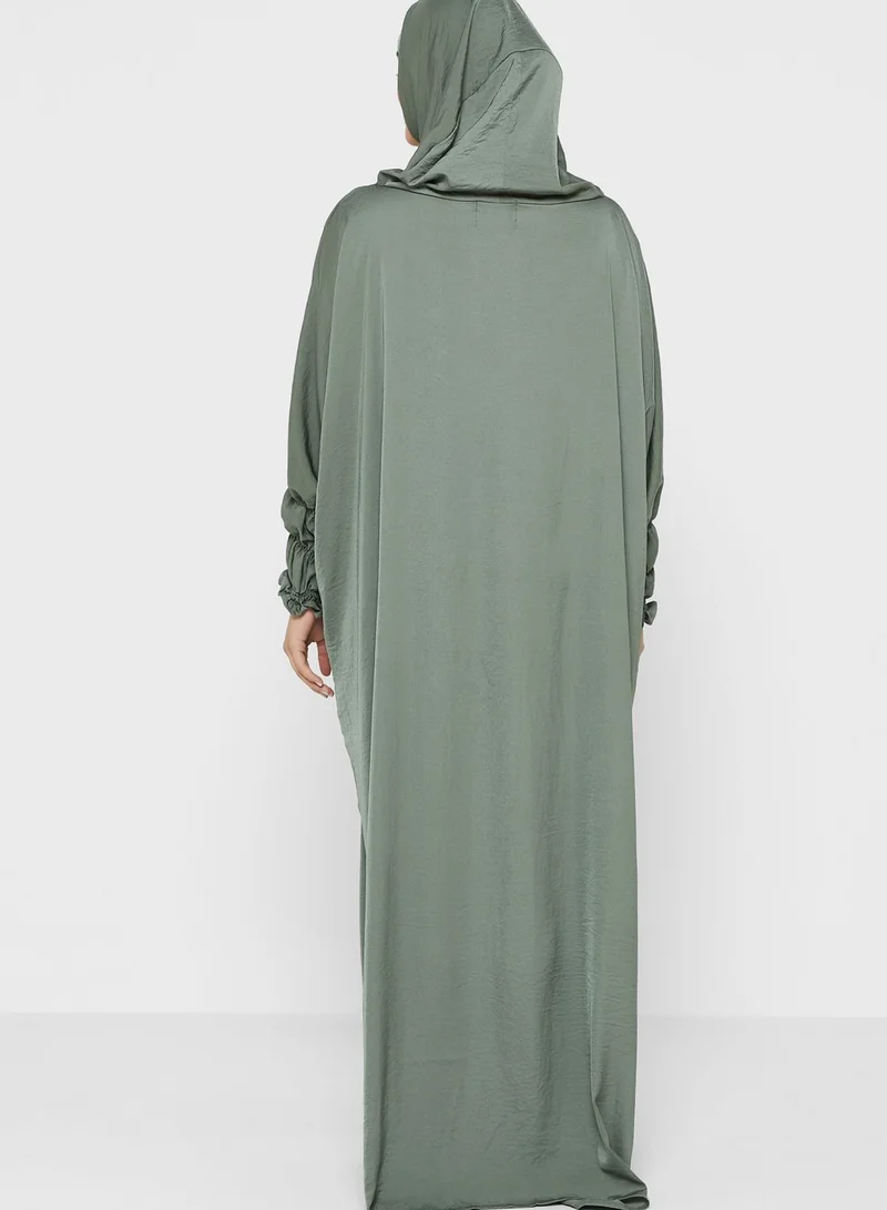 hayas closet Embellished Detailed Cuff Prayer Dress