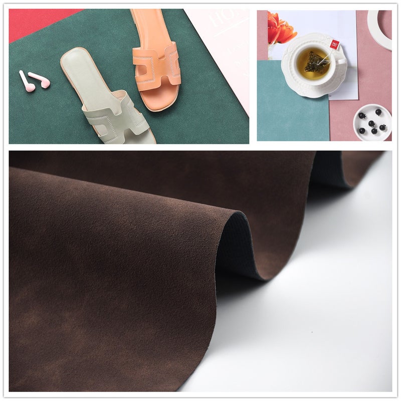 Frosted Leather Background Cloth Shooting Scene Props Retro Two-Color Light-Absorbing Cloth Artificial Leather Pu Material Matte - Image 4