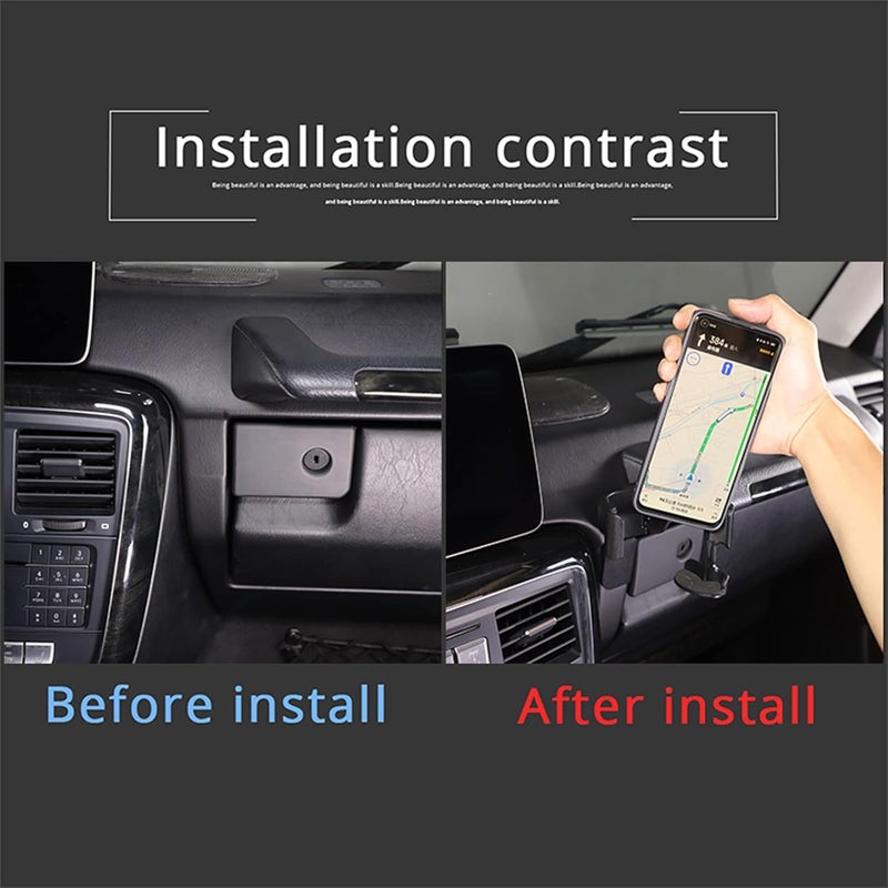 TINKI حامل هاتف متعدد الوظائف للسيارة لمرسيدس بنز G-Class (2007-2018) - أسود - Image 4