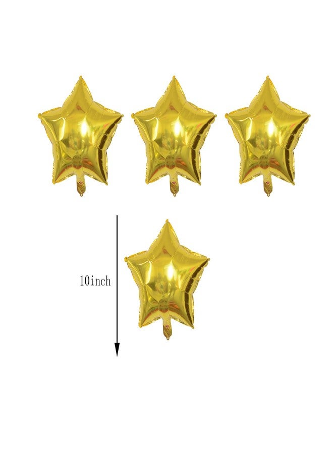 DYT 10PCS Gold Star Foil Balloons Moon Foil Mylar Balloons for Baby Shower Christmas Anniversary Engagement Wedding Birthday Party Decoration - Image 4