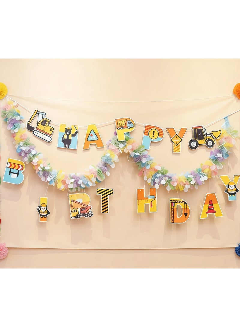 عالم البالونات لافتات عيد ميلاد سعيد، لافتات حروف ملونة مخصصة، ديكورات معلقة على شكل سيارة لعبة لحفلات عيد الميلاد، ديكورات عيد ميلاد للأطفال والرضع والكبار، لوازم الحفلات - Image 2