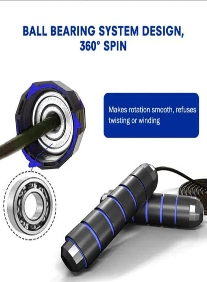 STEFFER Skipping Rope For Men & Women Adjustable Jumping Rope For Men Gym Rope/Exercise Rope For Men Workout (Green) - Image 3