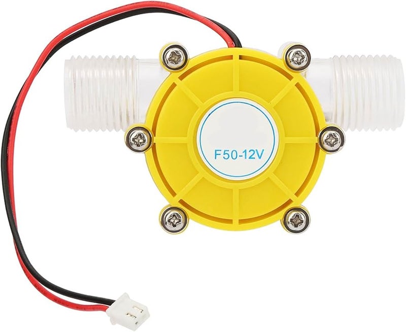F50 12V Transparent Yellow Micro Hydro DC Water Flow Pump Hydroelectric Power Generator - Image 2