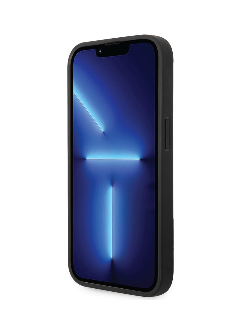 Ferrari iPhone 14 Pro Case Leather Back Cover with Embossed Stripes & Yellow Shield Logo / Lifted Ring Case / Slim profile / Easy Snap-On / Drop & Bumper Protection - Camel - Image 4