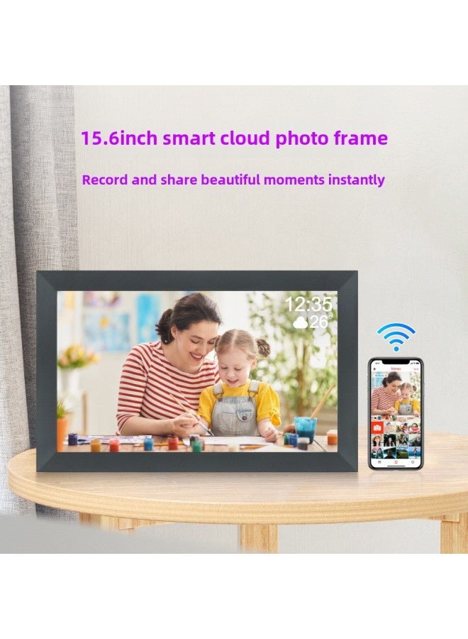 15.6 Inch WIFI Digital Photo Frame Frameo Uhale Smart Cloud Photo Frame Mobile Phone Remote Push-Color:Black  - Image 3