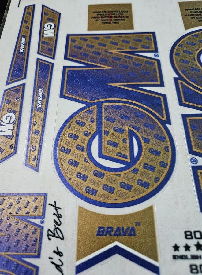 AYN Bat Sticker 4D Digital Embossed English Willow Fiber Tape Sports Accessories Protection, MNV Gold - Image 2