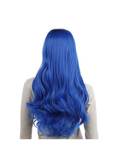 OneDor Onedor Long Curly Multi-Color Colorful Hair Full Wigs - Charming Party Wig (Black Root Blue Ombre  - Image 2