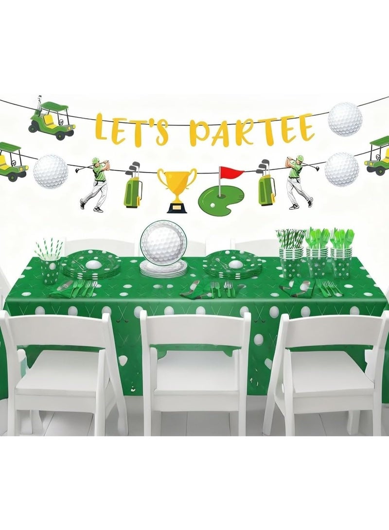 162 Pieces Golf Themed Party Supplies Decorations Kit for Birthday Parties, Serves 20 Guests - Image 4