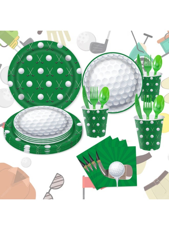 162 Pieces Golf Themed Party Supplies Decorations Kit for Birthday Parties, Serves 20 Guests - Image 3