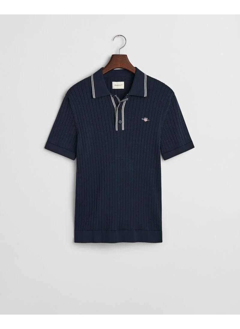 GANT Ribbed Cotton Polo Shirt