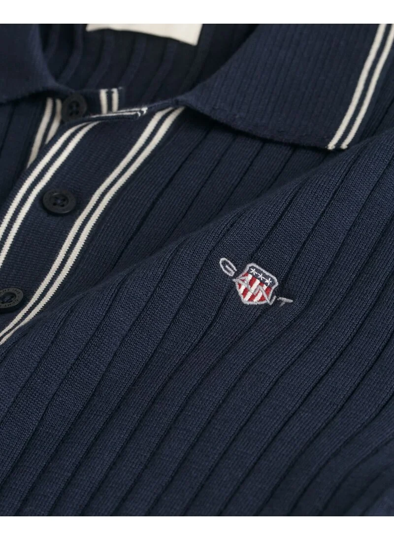 GANT Ribbed Cotton Polo Shirt