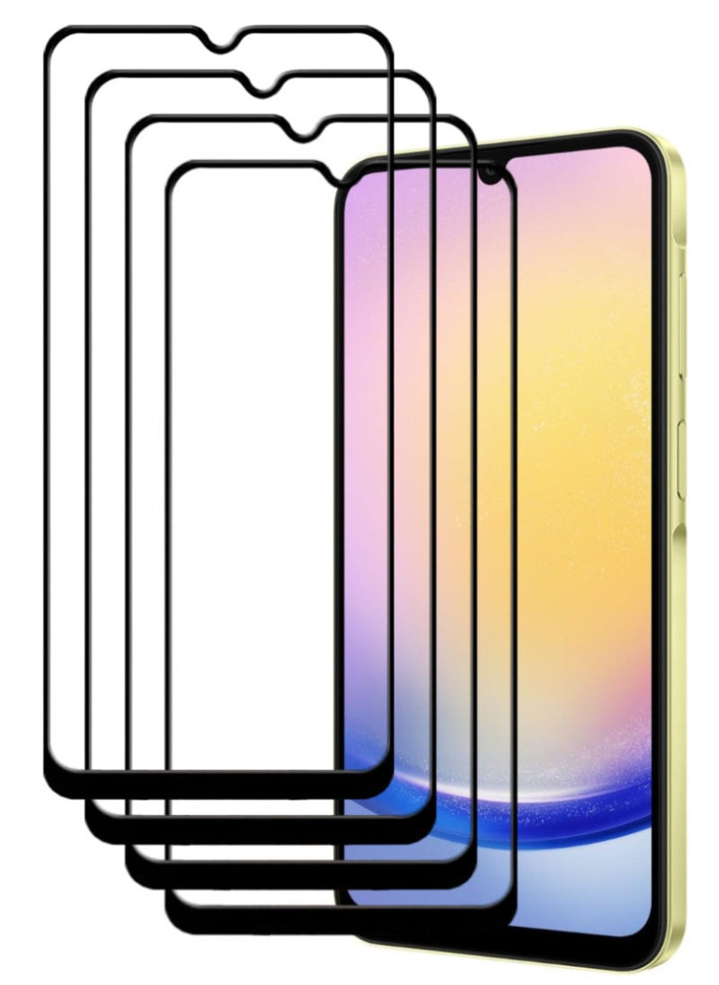 ACLIX 4 Pieces Antistatic ESD Dustproof Premium Quality High Definition Tempered Glass Screen Protector Designed For Samsung Galaxy A25 - Image 1