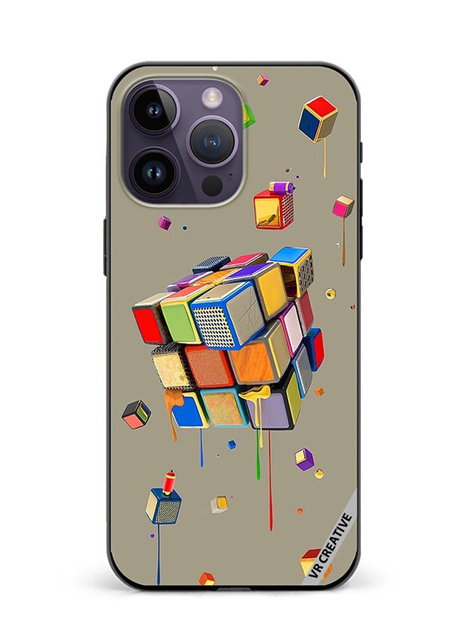 Protective Case Cover For Apple iPhone 15 Pro Max Dice Design Multicolour