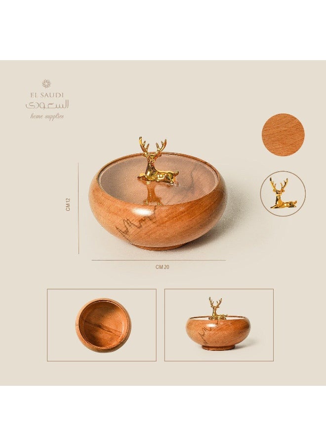 ماركة غير محددة بونبونيره خشب بتصميم غزالة – لمسة ديكور أنيقة ومميزة! أضيفي لمسة من الجمال إلى منزلك مع بونبونيره الغزالة الخشبية المصممة بأناقة لتقديم الحلويات أو المكسرات. تصميم عصري مستوحى من الطبيعة، مثالية لغرف المعيشة أو تقديم الضيافة في المناسبات.  - Image 3