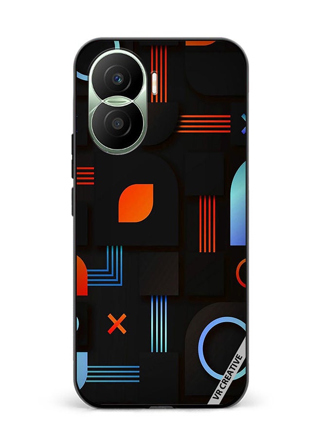 VR CREATIVE Protective Case Cover For Honor Play7T Pro Minimal Pattern Design Multicolour - Image 1