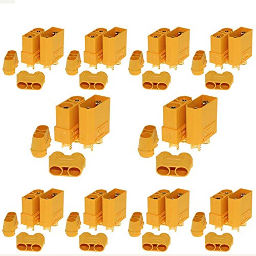 SoloGood Amass 10 Pair XT90 Male Female Bullet Connectors Power Plugs for RC Lipo Battery Motor … … - Image 1