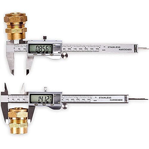 Louisware Digital Caliper, Caliper Measuring Tool with Stainless Steel, Electronic Micrometer Caliper with Large LCD Screen, Auto-Off Feature, Inch and Millimeter Conversion (6 Inch/150 mm) - Image 2
