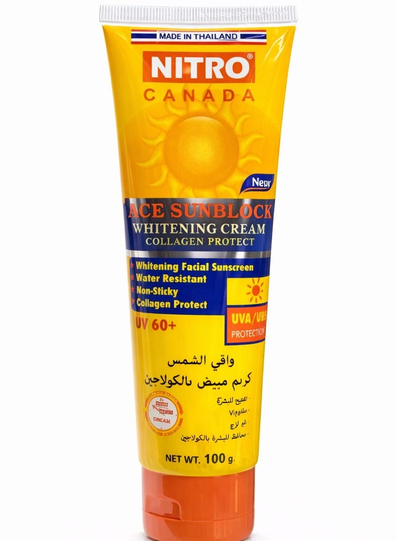 Face Sunblook Whitening Cream CollAgen Protect UV60+ 100g