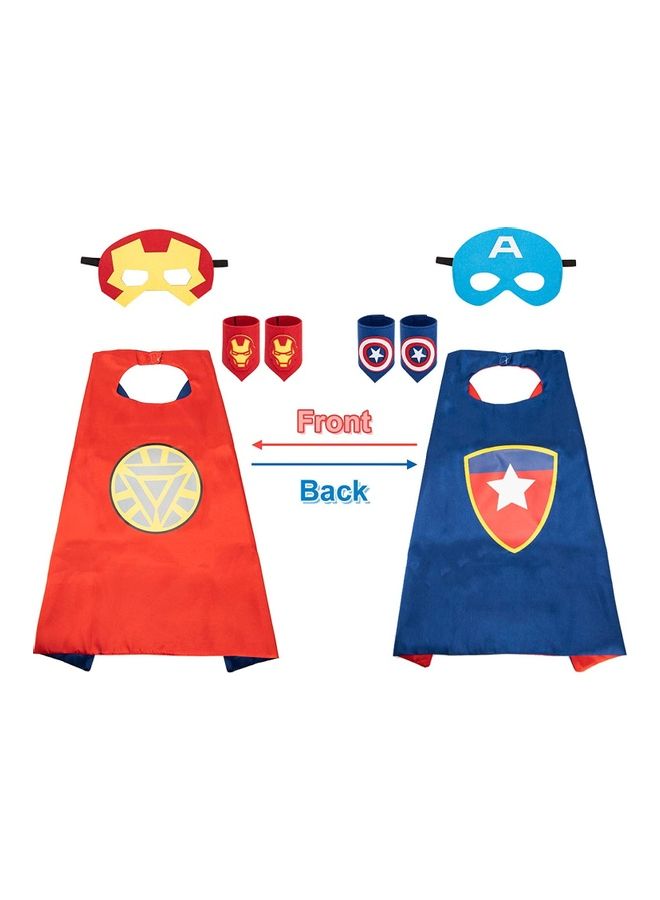 NIBEMINENT Double Sided Character Costume Cape And Mask Set - Image 2