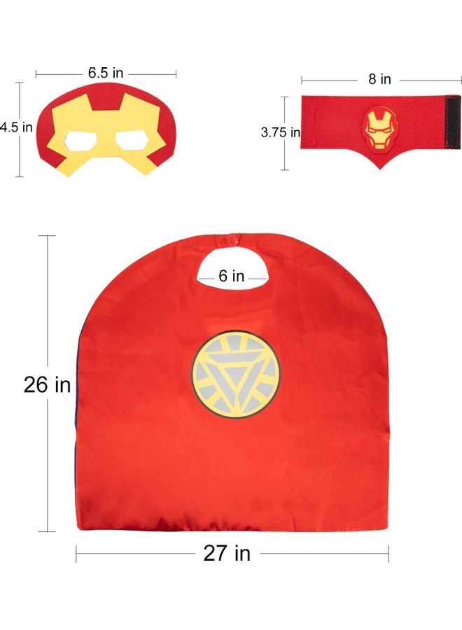 NIBEMINENT Double Sided Character Costume Cape And Mask Set - Image 3