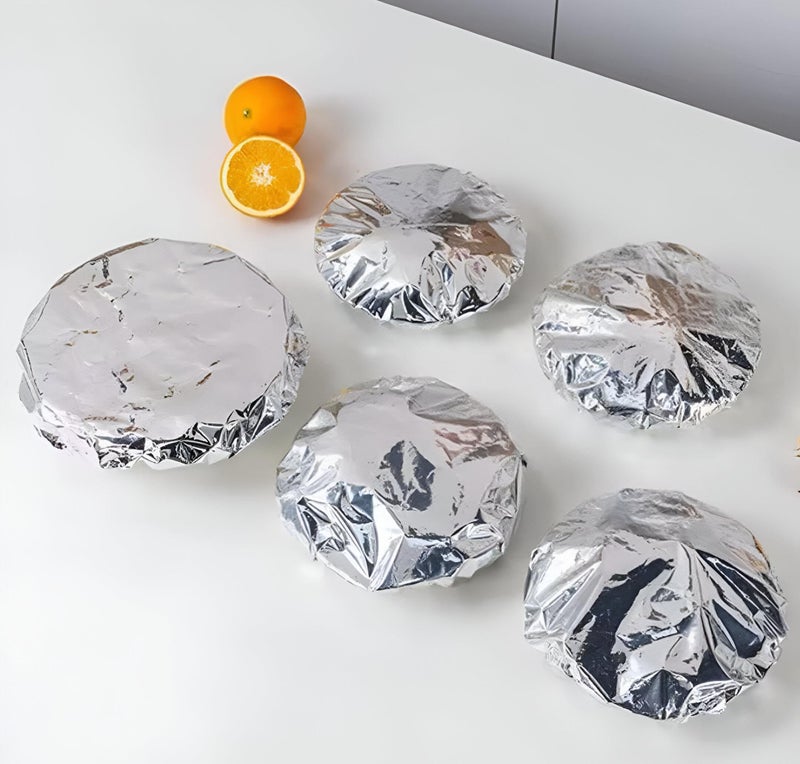 Reusable Cover - Insulated Aluminum Foil Food Wrap for Keeping Freshness in Your Kitchen (10 قطع) - Image 3