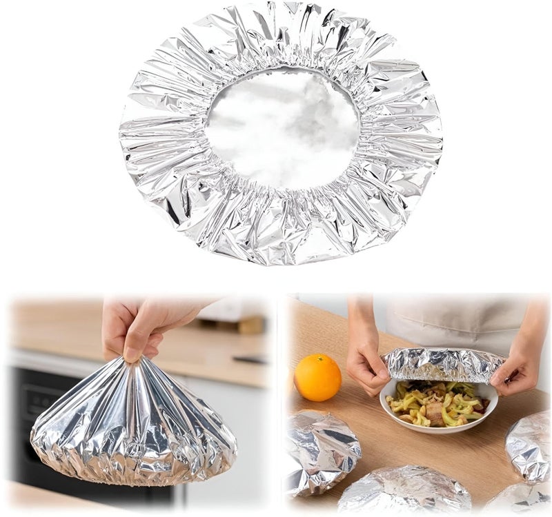 Reusable Cover - Insulated Aluminum Foil Food Wrap for Keeping Freshness in Your Kitchen (10 قطع) - Image 4