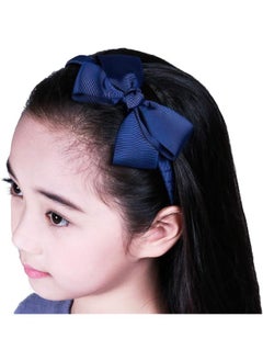 7Rainbows 7Rainbows Fashion Cute Navy Blue Bow Headband for Girls Toddlers  - Image 3