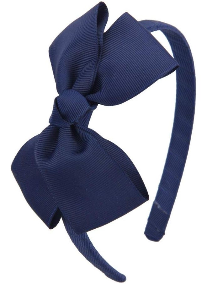 7Rainbows 7Rainbows Fashion Cute Navy Blue Bow Headband for Girls Toddlers  - Image 1