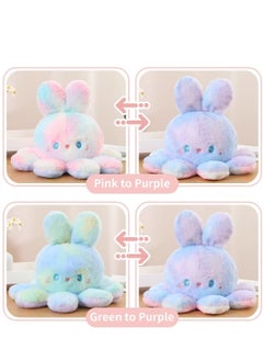 Excefore Cute Octopus Bunny Plush Toys, Reversible Octopus Plushie Bunny Stuffed Animal, Stuffed Animals Toys Dolls, Soft Stuffed Animal Octopus Rabbit Plushies Doll for Girls Boys  - Image 5