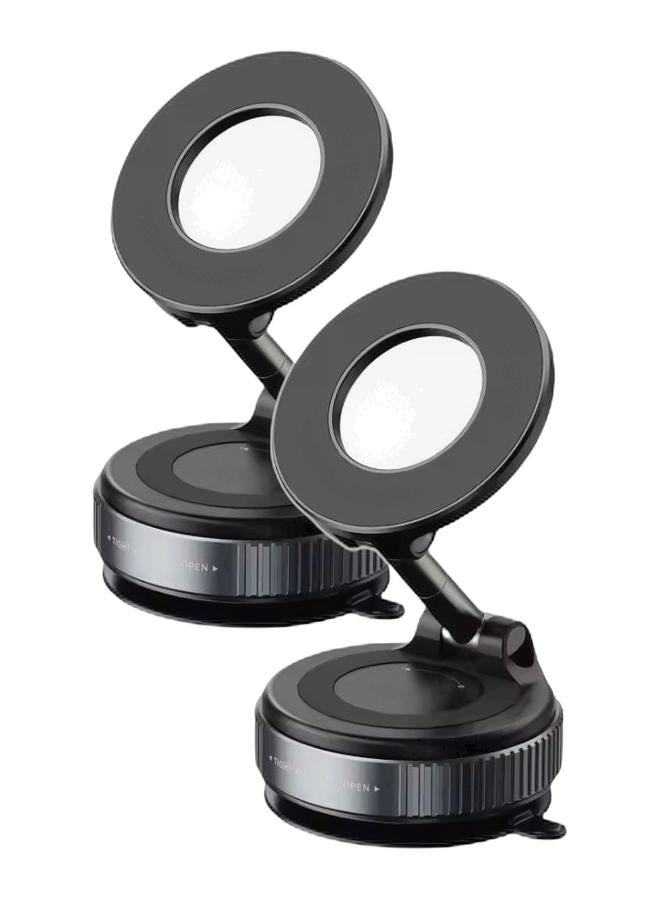 GO-DES 360 ° Rotating Car Magnetic Phone Holder, Electric Vacuum Magnetic Suction Cup Car Phone Holder, Magnetic Phone Holder for Car/Gym/Mirror/Smooth Surface, Compatible with Magsafe iPhone and AndroidBundle - Image 1