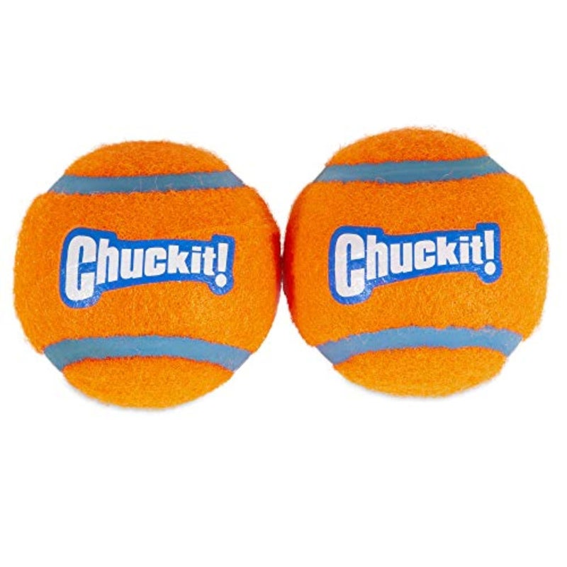 Chuckit! Dog Tennis Ball Dog Toy, Large (3 Inch Diameter) for dogs 60-100 lbs, Pack of 2