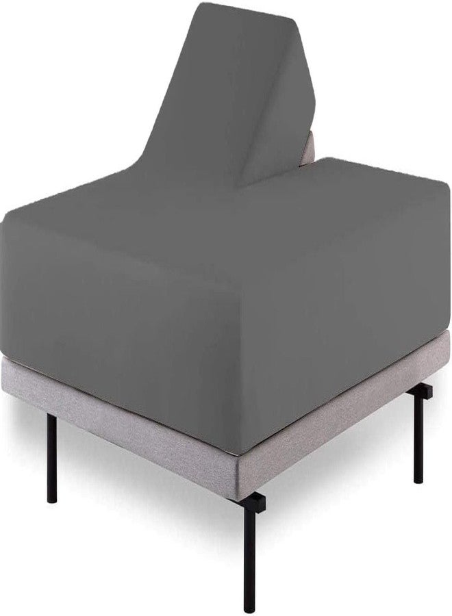 SKY BEDDINGS ملاءة سرير مرنة مقاس كينج قابلة للتعديل - فتحة 34 بوصة من الأعلى، قطن مصري 600 خيط، نسيج ساتان، جيب عميق 16 بوصة لسرير سليب نمبر، ناعمة وجيدة التهوية (رمادي داكن) - Image 1