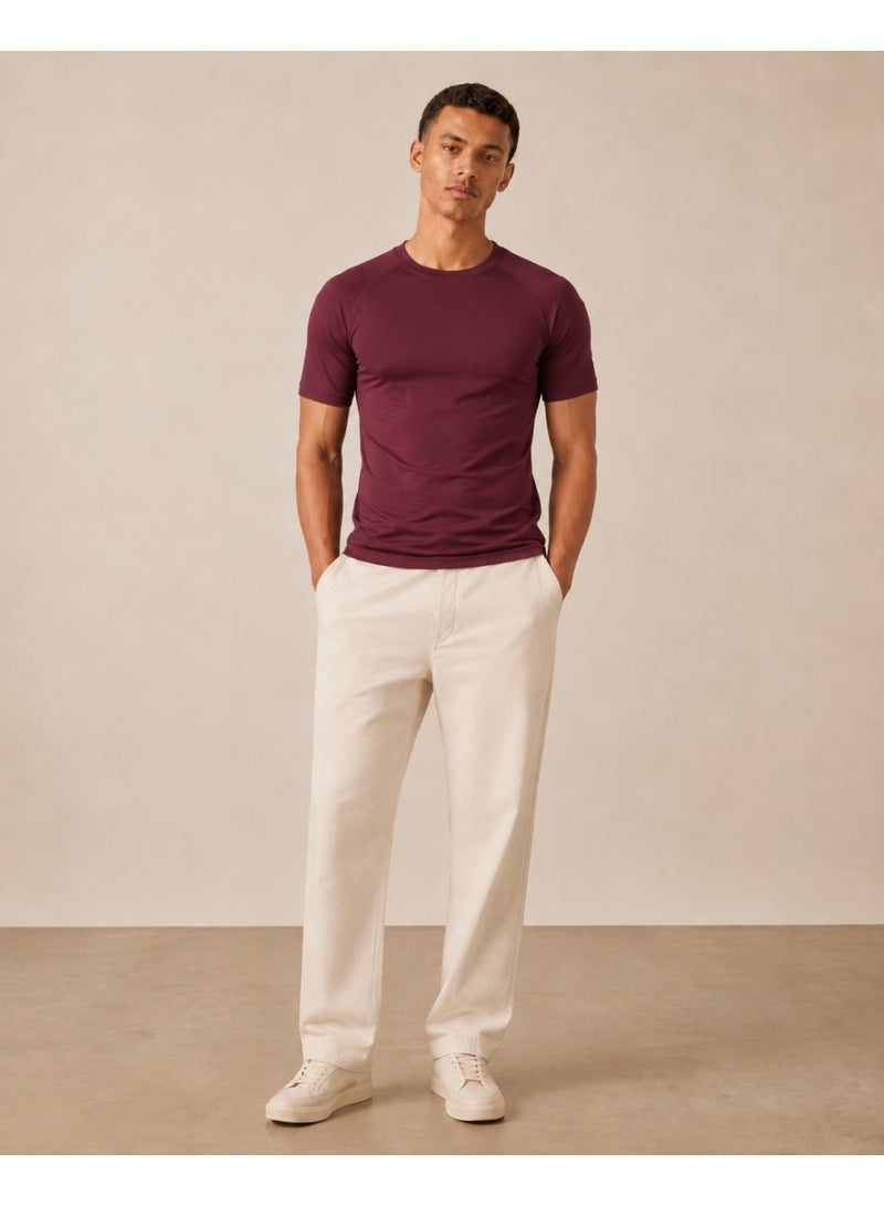asBERYL Activewear Compression T-Shirt Raglan Sleeves Unisex Tee, Maroon Red - Image 4