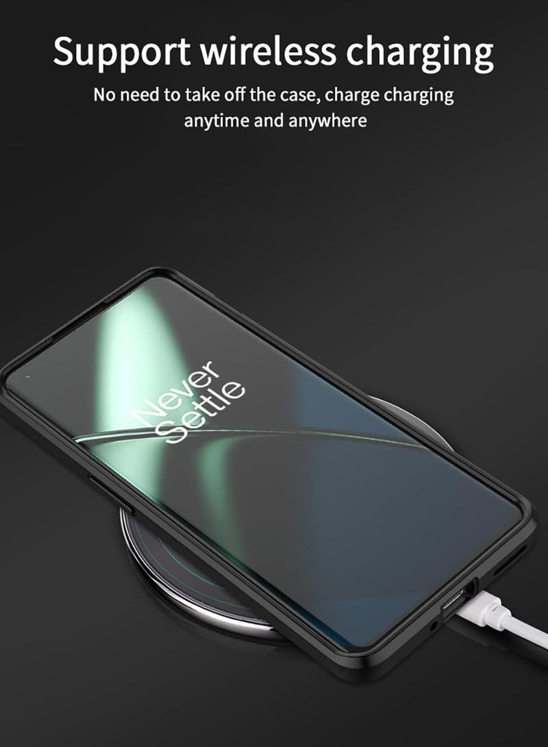 AROAQ Case for OnePlus 11R , Ultra Thin Shockproof Armor Protective Silicone TPU Cover with Hidden Bracket, Premium Hard PC Durable Cover - Image 5