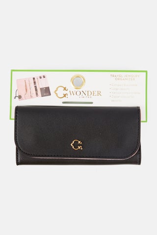 Travel Jewelry Organizer Pouch 18 L x 9 H x 2W cm , Black/Pink - pzsku/Z90313C783EB1F7C9D65AZ/45/1750688002/a9464640-70d4-43e4-8528-af43c29d408b