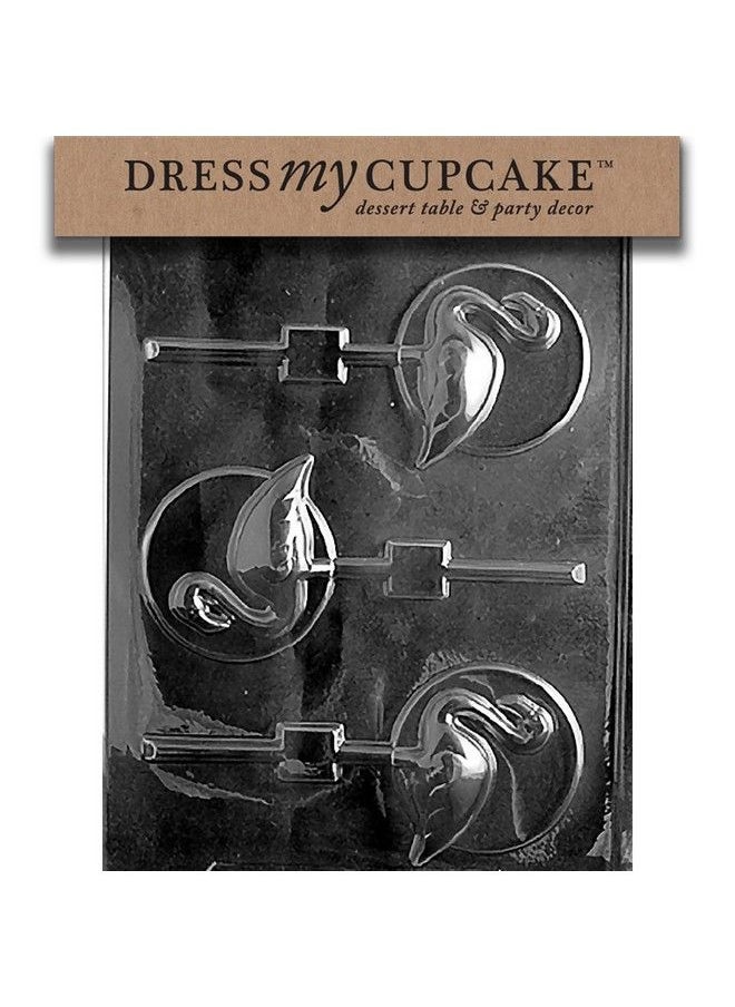 Dress My Cupcake Flamingo On Disc Lollipop Chocolate Mold A121  - Image 2