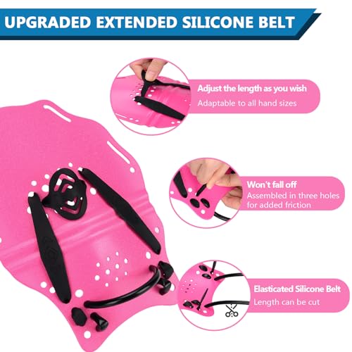 Hikeen Swim Paddle Hand for Adult and Junior, Swim Training Hand Paddles with Adjustable Straps, Swimming Hand Paddles for Training - Image 4