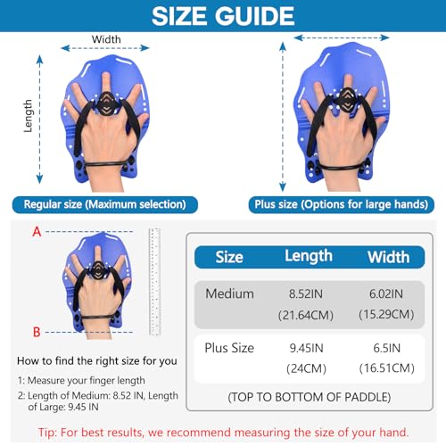 Hikeen Swim Paddle Hand for Adult and Junior, Swim Training Hand Paddles with Adjustable Straps, Swimming Hand Paddles for Training - Image 2