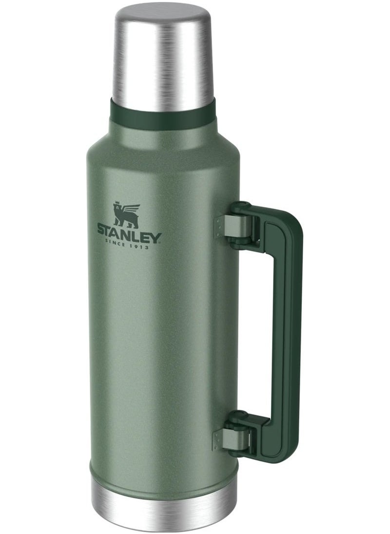 Stanley - Legendary Classic Vacuum Insulated Bottle 1.9L - Leakproof, Durable. Stainless Steel Thermos with Lid and Cup, Keeps Beverages Hot or Cold for Extended Periods | Perfect for Camping, Hiking, Everyday Use - Green - Image 1