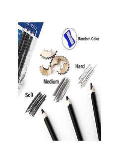 Worison Artist Charcoal Pencils Set - 3 Pieces Soft Medium And Hard Drawing Pencils For Sketching  - Image 3